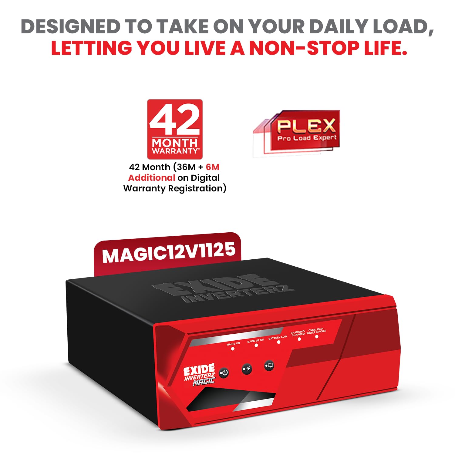 EXIDE Magic MAGIC12V1125 1125VA Square Wave Inverter (4685) - Image 2