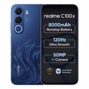 Realme C100X 4G 64 GB, 4 GB RAM, Deepblue Tides, Mobile Phone
